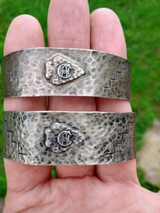 Early 1953 & 1954 James Avery Handmade Cuffs Camp Arrowhead Kickapoo - Picture 1 of 10