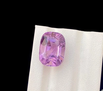 14.25 Carat Natural Purple Amethyst cushion shape Loose Gemstone From Africa - Image 1 of 4