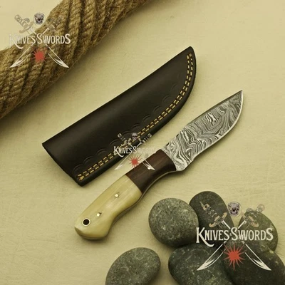 Cuchillo Daga 8" Dirk Celta Escocés - Acero Damasco Genuino Sgian Skean Dubh Foto 1 de 4