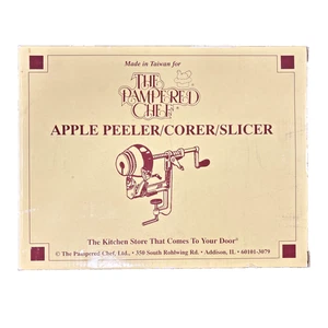 Pelador de manzanas Corer Slicer The Pampered Chef 2430 abrazadera de mostrador ajustable en caja - Imagen 1 de 3