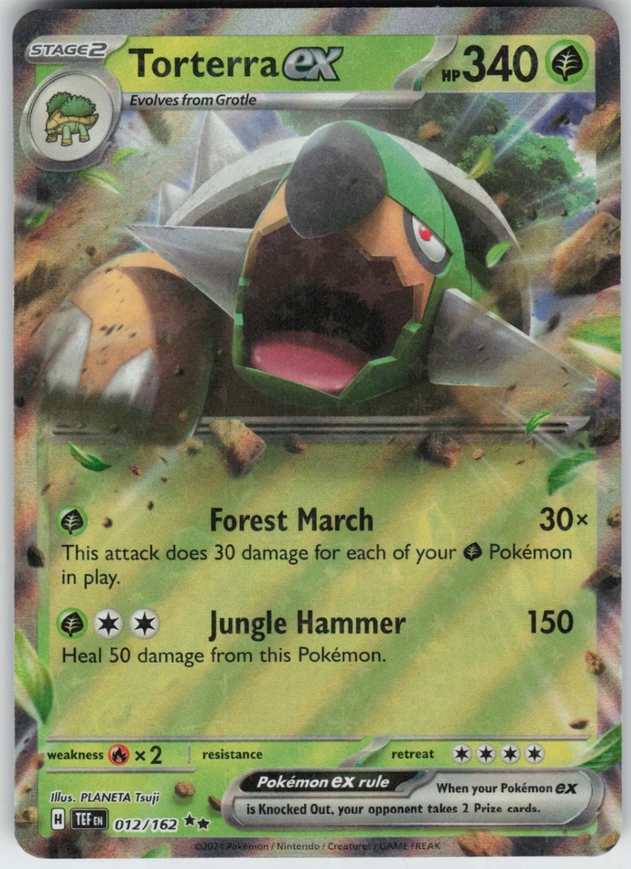 Holo Foil Torterra ex - 012/162 Double Rare SV05: Temporal Forces Near Mint - Image 1 of 1