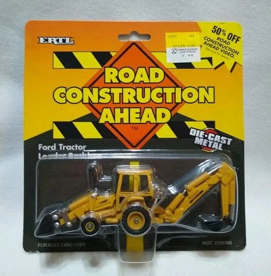 1/64 Ford Tractor Loader Backhoe Ertl Construction Diecast  - Image 1 of 4