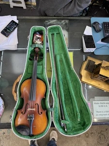 Violino vintage Carlo Lorenzini Fecit Venetia An 19 con custodia! Funziona benissimo! - Foto 1 di 22