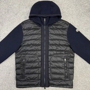 Cárdigan Moncler Tricot Azul Marino Talla XXL Se Ajusta a Grande 100% Auténtico - Imagen 1 de 14