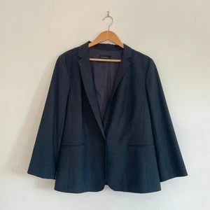 Talbots – Black Wool Blend Single-Breasted Blazer Size ~14 - Picture 1 of 7