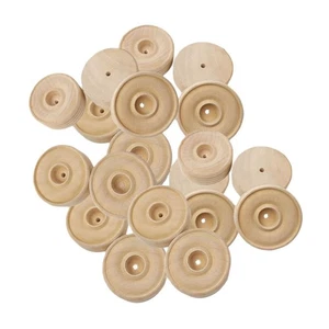 30 Pcs Solid Wood Small Wheels Diy Handmade Crafts Supplies Wooden for - Picture 1 of 12