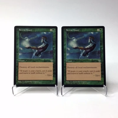 (2) Magic: The Gathering Serene Heart MTG Mirage Vintage 1996 LP - Image 1 of 2