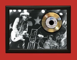 Stevie Ray Vaughan Say What? Art Poster Wood Framed 45 Gold Record Display C3 - Picture 1 of 3