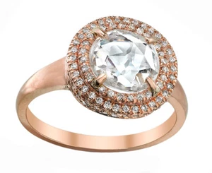GIA Certified Diamond Engagement Ring1.65 Carat Round Cut 18k Rose Gold - Picture 1 of 1