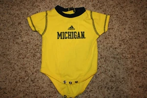 Pre-Owned Michigan Wolverines Kids One Piece Adidas Bodysuit 6-9M - Picture 1 of 1