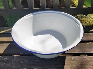 XL Emailleschüssel Emaille Schüssel Pflanzschale - Bild 1 von 6