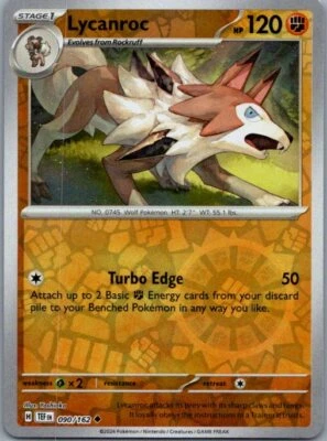 Lycanroc SV05: Temporal Forces 090/162 Near Mint NM Reverse Holo - Image 1 of 2