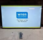 Wren 43" LED Monitor GVM43-0-3017-B 24VDC CCTV PVM Public View w/ AC Adapter-NOB