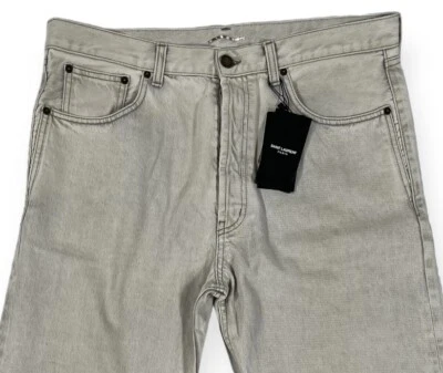 Saint Laurent Stone Relaxed Straight Jeans Size 33 Made in Italy - Image 1 of 4