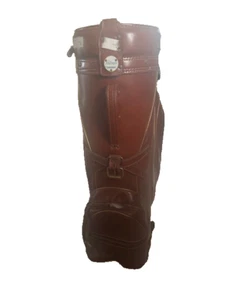 Vintage RARE Arnold Palmer  Faux Leather Golf Bag W/ Rain Cover - Picture 1 of 17