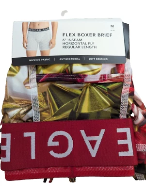 Calzoncillos boxer elásticos American Eagle para hombre M 32-34 multicolor Navidad Foto 1 de 4