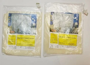 NEW Window Pride Chiffon Dacron Ninon Panel Tailored Curtains USA MADE LOT OF 2 - Afbeelding 1 van 6