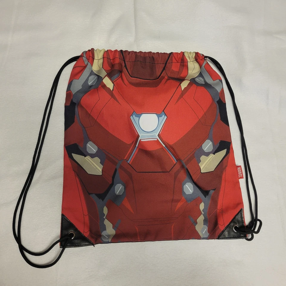 Bolsa de cordão oficial Marvel Iron Man tema quente Avengers vermelha Disney - Imagem 1 de 3