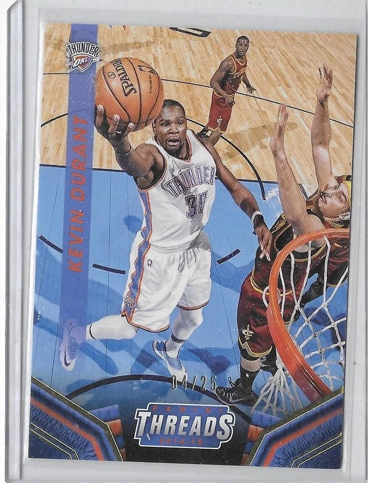 2014-15 Panini Threads Gold Parallel- Kevin Durant /25 OKC Thunder! - Image 1 of 1