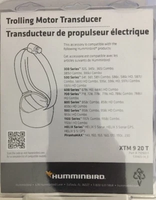 HUMMINBIRD TROLLING MOTOR TRANSDUCER XTM 9 20 T 710160-1 20 FT CABLE-SHIP N 24HR - Image 1 of 4