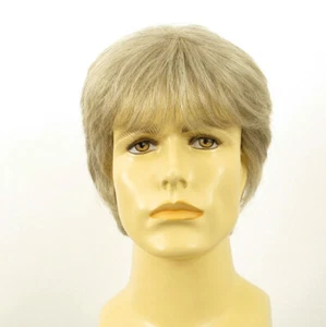 Peluca hombre cabello 100% natural blanco y gris ERIC 51 - Picture 1 of 8