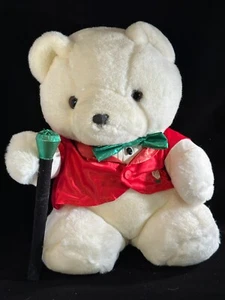 1988 Dayton Hudson Santa Eisbär 15" Entertainerbär schwarz/grün Stock - Bild 1 von 6