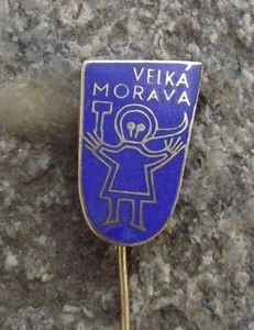Antique Velka Morava Great Moravia Civilisation Archaeology Souvenier Pin Badge - Picture 1 of 2