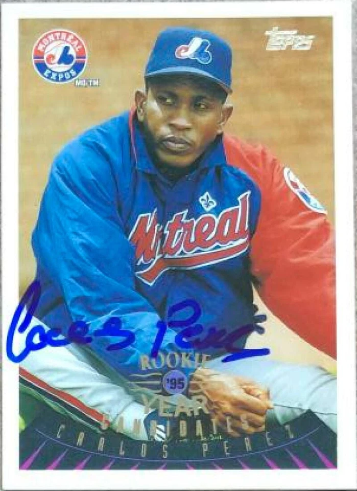 Carlos Perez Autographed 1995 Topps Traded & Rookies #150T - Image 1 of 1