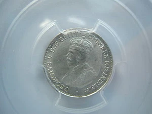 AUSTRALIA 3 pence trepence 1927 PCGS AU 55 About UNC argento George V. - Foto 1 di 3