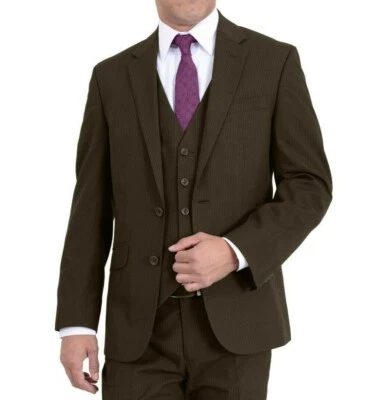 Blazer Abrigo Deportivo Kenneth Cole Reaction Calce Clásico Marrón Multi Rayas Para Hombre  Foto 1 de 4