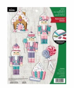 Bucilla 'Nutcracker Sweet Ornaments ' Felt Embroidery and Applique Kit- 89292E - Picture 1 of 1