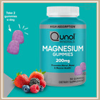Qunol Magnesium Gummies for Adults, 200Mg Magnesium Citrate High Absorption Supp