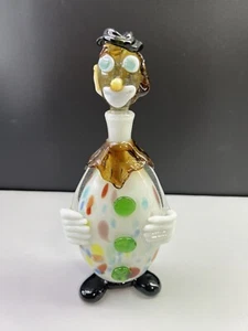 Vintage Murano Glass Clown Decanter Hand Blown With Hat and Bow Tie PERFECT - Picture 1 of 16
