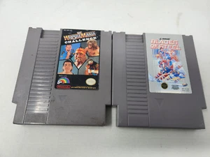 Nintendo NES WWF WrestleMania Challenge & Blades of Steel — 2 Spiele Lot - Bild 1 von 3