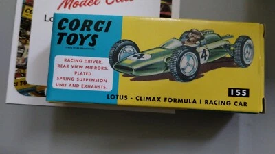 BOXED Corgi 155 Lotus Climax 196 - 1969 Re-issue  Model Diecast Toy Car D16 - Image 1 of 4