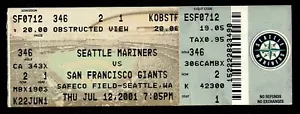 2001 BASEBALL TICKET MARINERS RIPKEN HR #420 ICHIRO SUZUKI RC ROY/MVP HIT/SB LDR - Picture 1 of 1