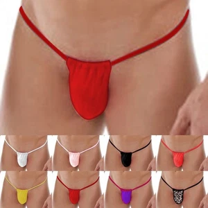 Hommes Sexy G-String Bikini String Slip T-Back Taille Basse Poche sous-V��tement - Picture 1 of 20
