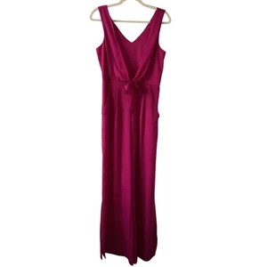 Antonio Melani Magenta Wide Leg Jumpsuit Tie Waist Sleeveless Formal Size 4 - Picture 1 of 8