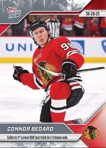 Connor Bedard 2025-26 NHL Topps ahora pegatina #23 Chicago Blackhawks preventa - Imagen 1 de 1