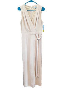 Mono sin mangas ANTONIO MELANI para mujer talla 4 marfil envolvente frontal cuello en V Tina - Imagen 1 de 6