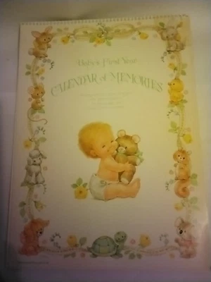Calendario de recuerdos del primer año del bebé: tarjetas de felicitación de tablero de dibujo Inc. 1980 Foto 1 de 4