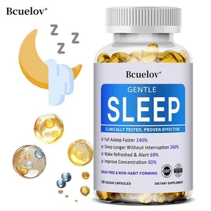Deep Sleep Formula Powerful Herb - Schlafmittel Schlaflosigkeit Linderung - 30/60/120 Kapseln - Bild 1 von 15