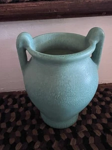 WELLER VASE MATT DOPPELHENKEL BLAU 6,5 ZOLL - Bild 1 von 8
