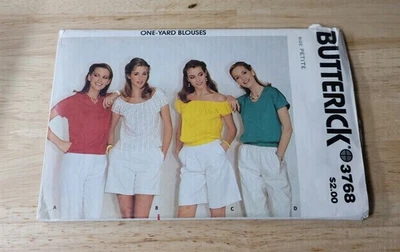 Butterick Pattern MISSES TOP #4888 Size: Petite CUT ©1980s - Image 1 of 3