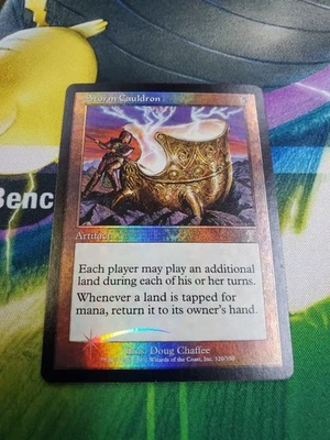 MTG Storm Cauldron Old Frame Foil 7th Edition Artifact Used - Image 1 of 4
