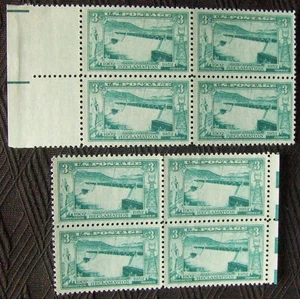 US 3¢ stamp SC #1009 Grand Coulee Dam Reclamation MNH 1952 single block of 4 - Picture 1 of 1