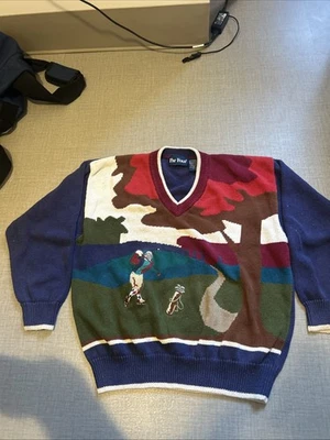 Suéter de golf vintage Par Four para hombre X grande bloque de colores suéter años 90 Foto 1 de 4
