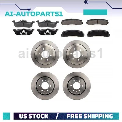 Para Ford Expedition 2010 2011 2012 - 2017 rotores de freno delanteros + traseros + pastillas de freno Foto 1 de 4