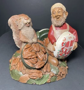 Rare Tom Clark Santa + Squirrel With Pecans Figure #39 Signed Wolfe 1996 Gift - Picture 1 of 16