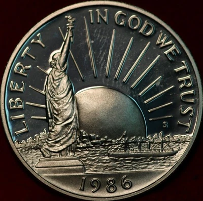 Uncirculated Proof 1986-S Statue of Liberty Clad Comm Half Dollar - Image 1 of 2